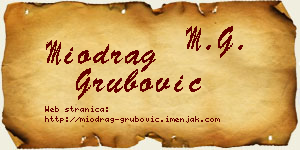 Miodrag Grubović vizit kartica